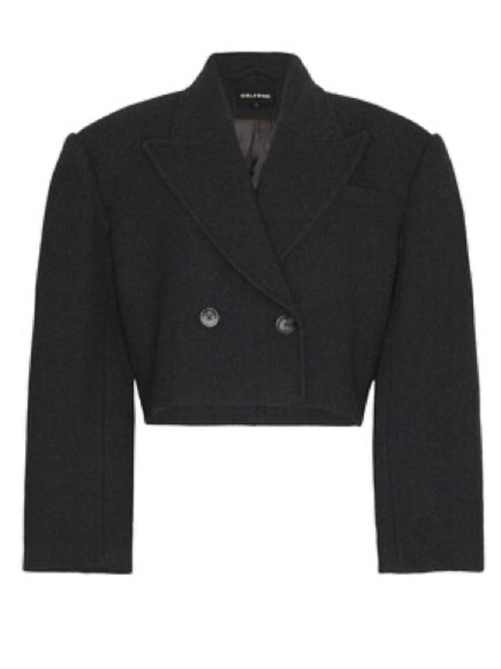 GRLFRND x Emily Jemma The Short Coat in Dark Grey from REVOLVE - Picture 5 of 12